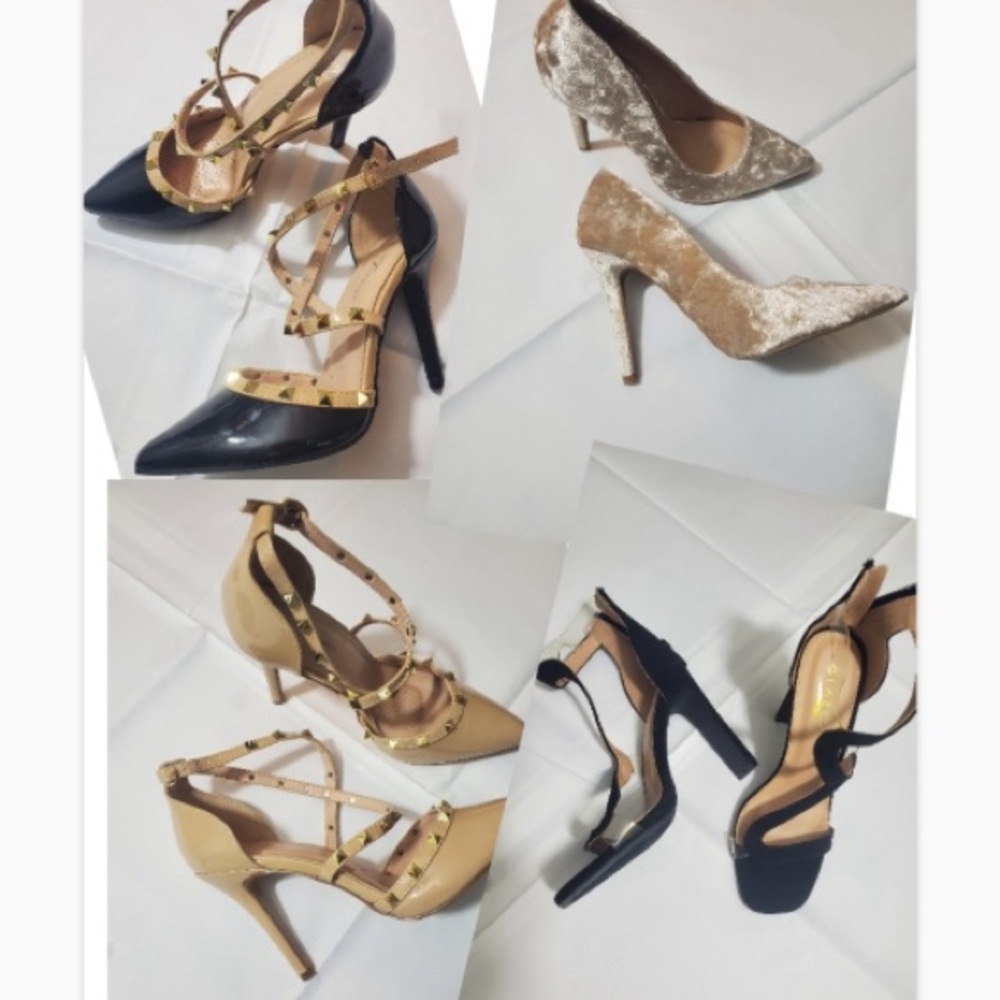 Black and tan high heel